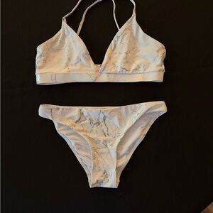 Marble Print Bikini Set